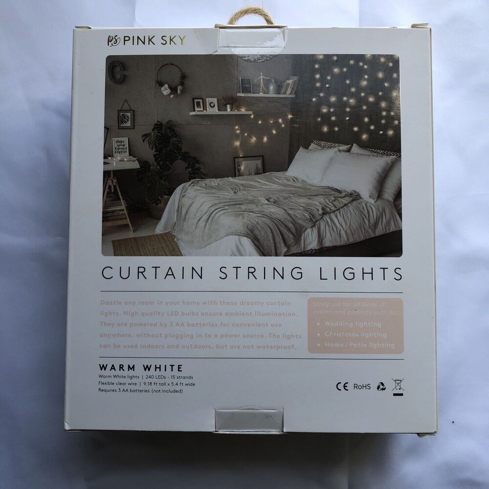 New LED Curtain String Light Mystical Good Vibes White Ombre - West & Arrow - Picture 5 of 6